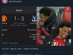 MU kalah, pemain Bayern ikut geli. (Foto: internet/Twitter)