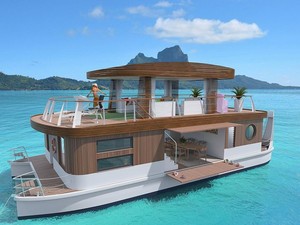 Bukan Kapal Pesiar, Ini Vila Terapung Mewah di Bora-bora