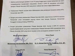 Beredar Surat Penundaan Pilkada 2020, Komisi II: Masih Tetap 9 Desember
