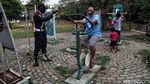 Taman Waduk Pluit di Masa PSBB Ketat
