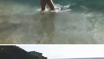 Urung foto epik di pantai karena terhempas ombak. Foto: influencersinthewild via boredpanda