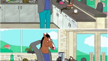 Bojack Horseman dengan 12 perbedaan saja, sudah ngejelimet? Foto: LangwelleDich.net via Bored Panda