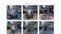 Hasil jepretan Panji Indra bisa diintip lewat akun Instagram @thecyclistportrait.  Foto: thecyclistportrait, Panji Indra/ Instagram