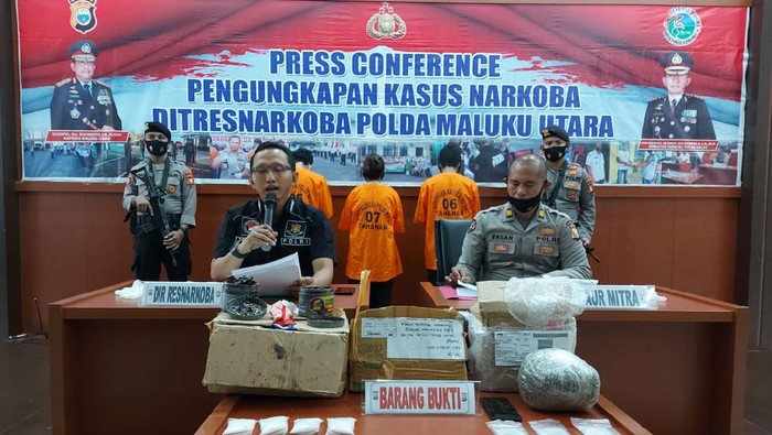 Polda Maluku Utara tangkap 3 tersangka narkoba, 2 terkait napi