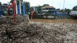 Gegara Banjir Kiriman, Sampah Menumpuk di Pintu Air Manggarai