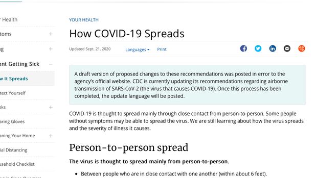 Diralat Sebut Covid 19 Menular Secara Airborne Cdc Ternyata Salah Posting Diralat Sebut Covid 19 Menular Secara Airborne Cdc Ternyata Salah Posting