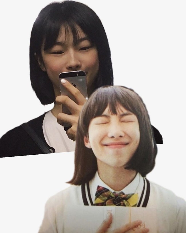 Beberapa bahkan bercanda bahwa anak RM di masa depan mungkin akan terlihat mirip seperti Seo Ji Yeon. Foto: Instagram @jiyeon.s_0