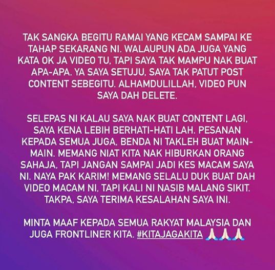 Demi konten, influencer ini usil melakukan prank dengan menggunakan gelang seperti pasien COVID-19 saat makan di restoran. Aksinya dikritik tajam oleh netizen.