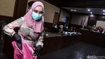 Potret Jaksa Pinangki Berkerudung di Sidang Perdana