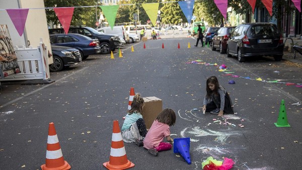 Jalanan Berlin Jadi Taman Bermain di Hari Bebas Kendaraan Sedunia