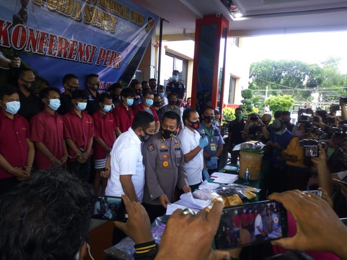 Konferensi pers di Polda Sumut (Datuk Haris-detikcom)