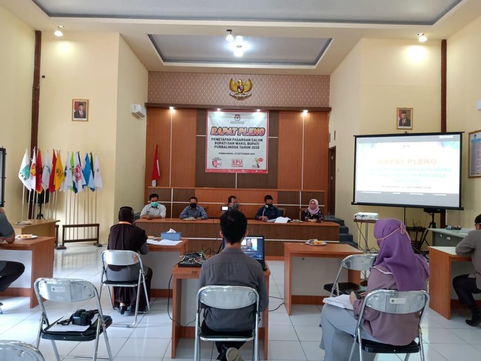 KPU Tetapkan 2 paslon peserta Pilkada Purbalingga 2020, Rabu (23/9/2020).