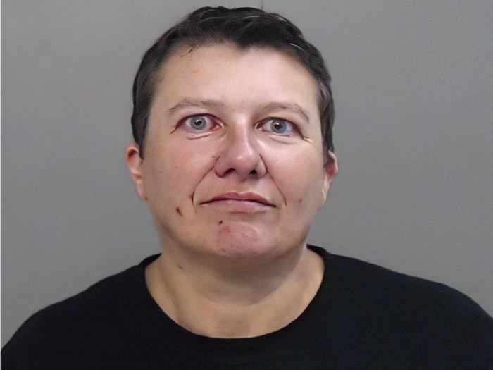 This photo provided by the Hidalgo County (Texas) Sheriffs Office, showing the booking photo of Pascale Ferrier. Ferrier, accused of mailing a package containing ricin to the White House, included a threatening letter in which she told President Donald Trump to “give up and remove your application for this election.