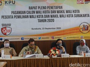 Video KPU Tetapkan Gibran-Teguh dan Bajo Paslon Pilkada Solo