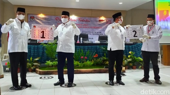 Dua paslon di Pilgub Kalsel: Sahbirin Noor–H Muhidin dan Denny Indrayana-Difriadi Darjad (Risanta/detikcom)