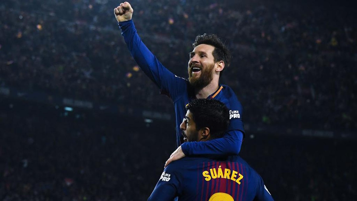 Lionel Messi kesal dengan kepindahan Luis Suarez ke Atletico Madrid setelah dengan mudah dilepas Barcelona.Foto: (Getty Images)