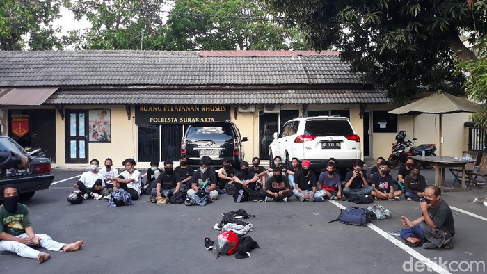 Massa yang diamankan Polresta Solo, Kamis (24/9/2020).