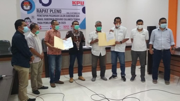 Penetapan paslon di Pilgub Sulteng 2020