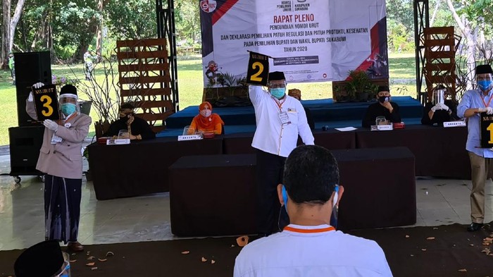 Pengundian nomor urut Paslon yang bertarung di Pilbup Sukabumi.
