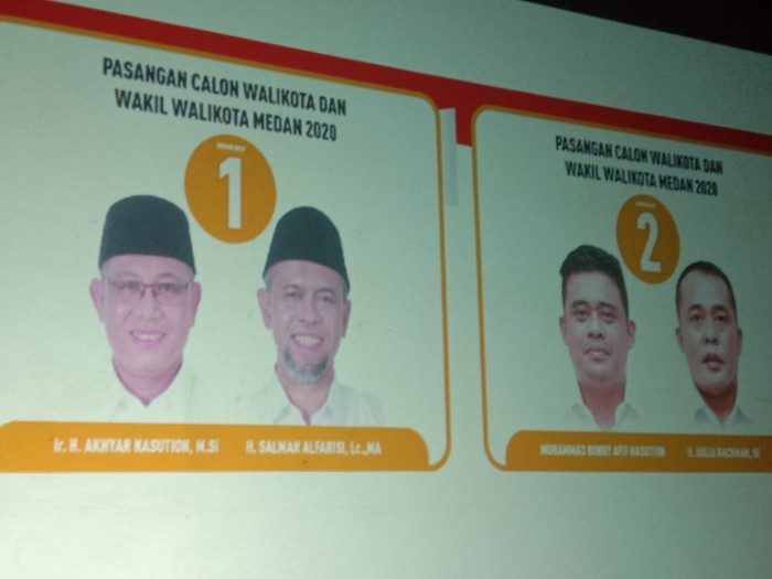 Pengundian nomor urut Pilkada Medan (Ahmad Arfah-detikcom)
