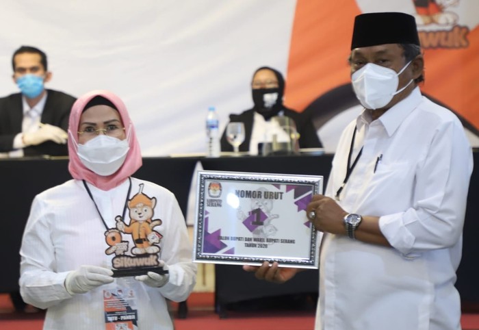 Pasangan calon Bupati-Wakil Bupati Serang Ratu Tatu Chasanah-Pandji Tirtayasa (Tatu-Pandji) mendapatkan nomor urut 1 dalam Pilkada Kabupaten Serang.