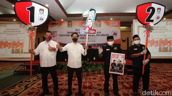 Pilkada Solo: Gibran-Teguh Nomor Urut 1, Bajo Nomor Urut 2