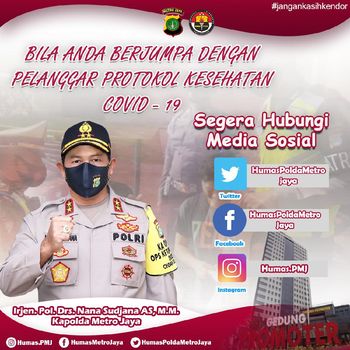 Polda Metro Jaya buka layanan online pengaduan pelanggar protokol COVID-19