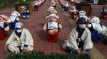 Puluhan Boneka Teddy Bear Ikutan Demo di Korsel