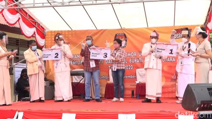 KPU Toraja Utara tetapkan nomor urut terhadap 3 paslon bupati dan wabup