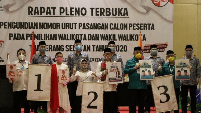 Nomor urut di Pilkada Tangsel (Foto: dok. KPU Tangsel)