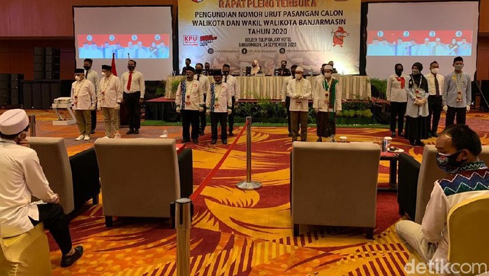 Penetapan nomor urut paslon pilwalkot Banjarmasin