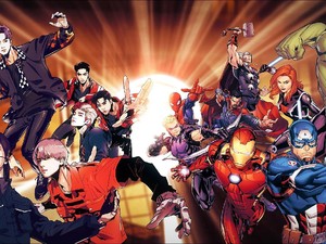 SuperM Bak Tokoh Avengers di Kolaborasi Bareng Marvel