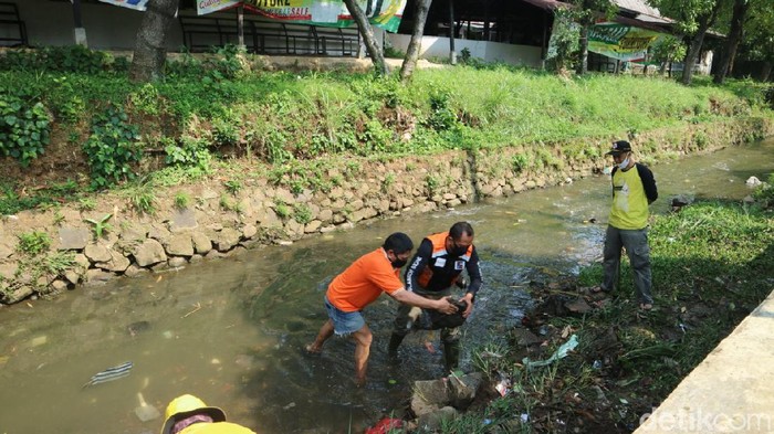 Warga Bogor bersih-bersih anak sungai Ciliwung