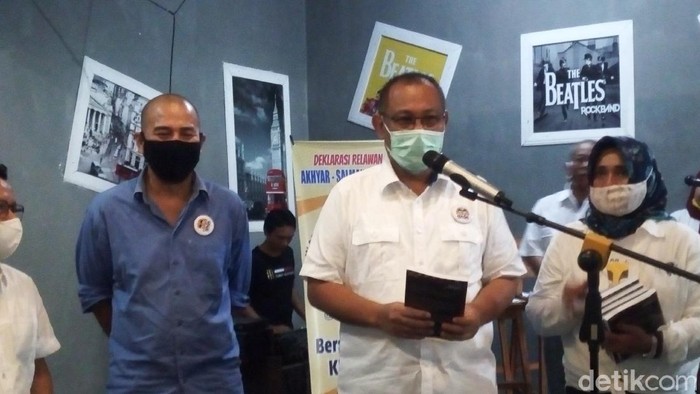 Calon Wali Kota Medan nomor urut 01, Akhyar Nasution di kampanye hari pertama.