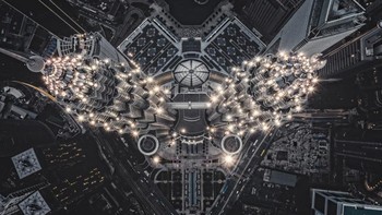 Jawara kategori Urban diraih Tomasz Kowalski yang menampilkan Menara Kembar Petronas Foto: Drone Photo Awards