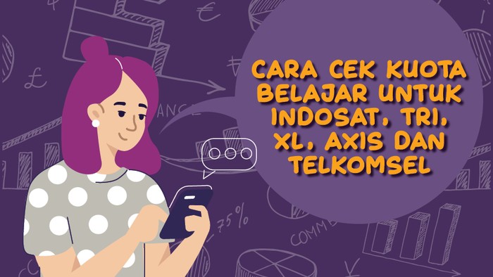 Infografis Cara Cek Kuota Belajar Aneka Operator