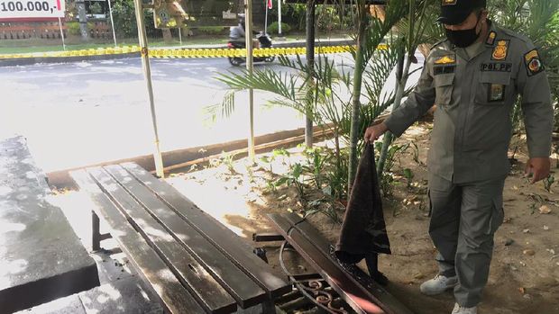 Pria ngamuk di depan Pemkot Denpasar