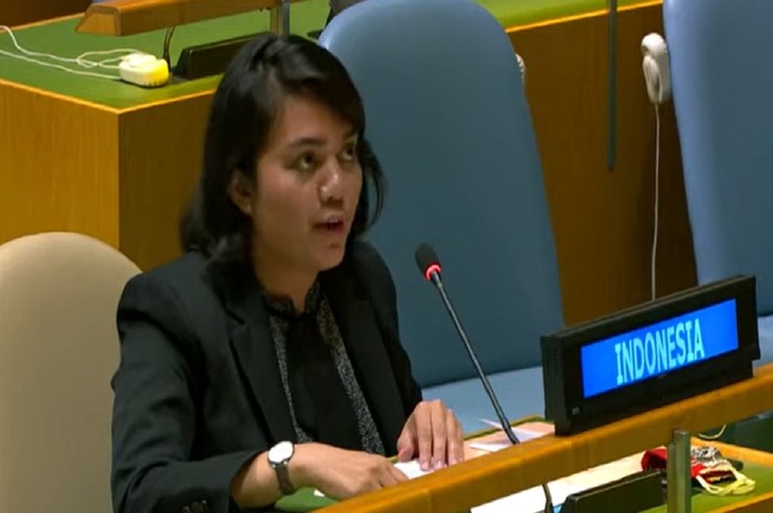 Diplomat RI di PBB, Silvany Austin Pasaribu membantah Vanuatu soal Papua (Dok. Youtube PBB)