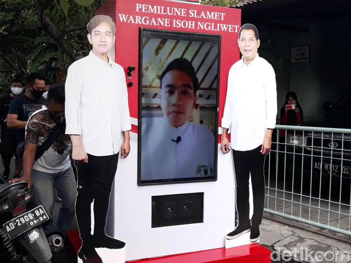 Gibran Rakabuming-Teguh Prakosa kampanye virtual, Solo, Minggu (27/9/2020).