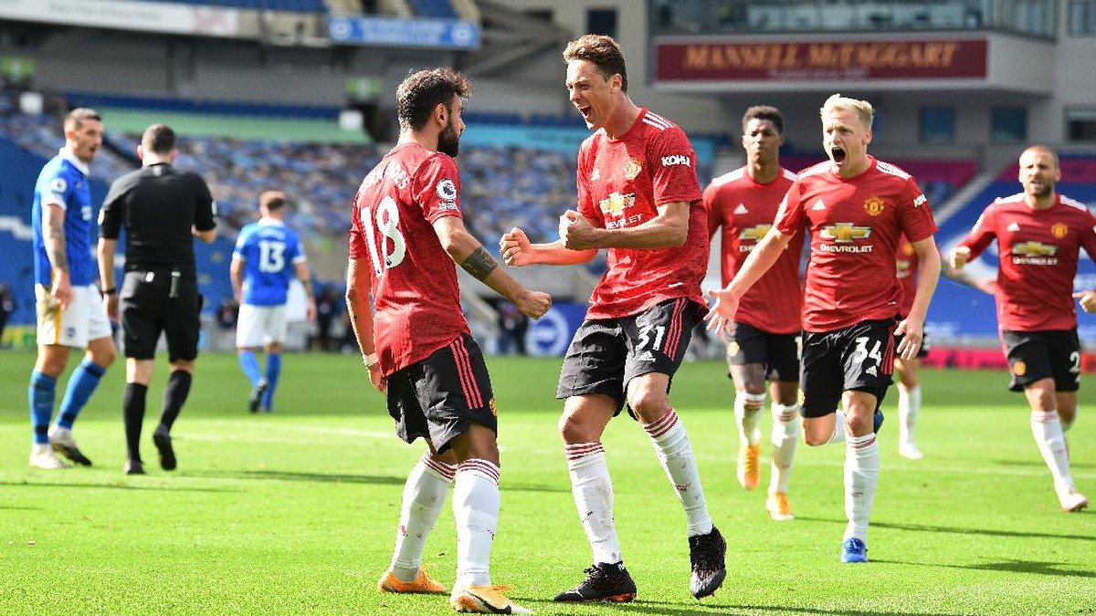 MU menang dramatis atas Brighton & Hove Albion. (Foto: Getty Images/Pool)