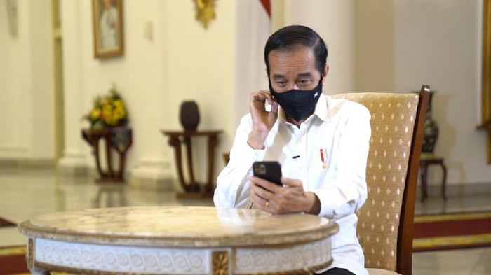 Presiden Jokowi video call dengan dokter paru, dr Faisal (Foto: Biro Pers Sekretariat Presiden)