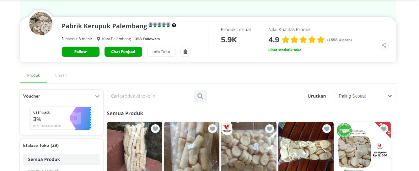 Tokped Kerupuk Online