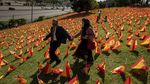 53.000 Bendera Spanyol Dipasang untuk Hormati Korban COVID-19