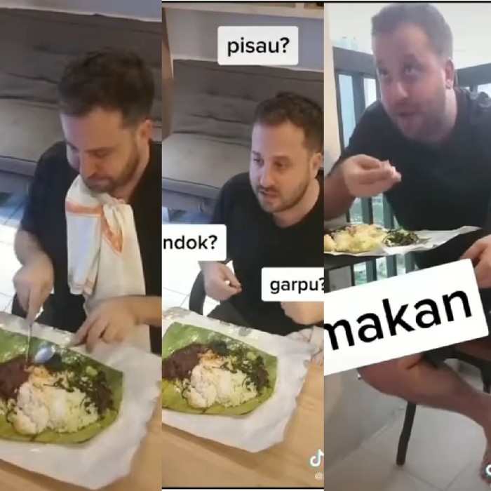 Bule Bandingkan Cara Makan Saat 1 Hari dan 1 Tahun di Indonesia