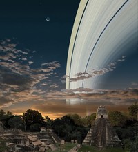 Bumi dengan cincin Saturnus