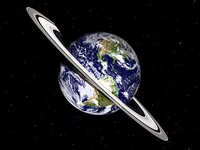 Bumi dengan cincin Saturnus