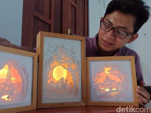 Mahasiswa Tulungagung Bikin Karya Shadow Box Light di Tengah Pandemi