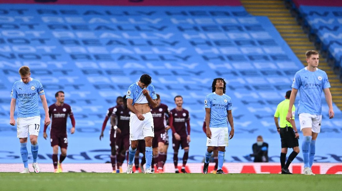 Manchester City digilas Leicester City dalam lanjutan Liga Inggris. (Foto: Getty Images/Laurence Griffiths)