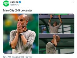City Dibantai, Guardiola Jadi Bahan Meme Olok-olok