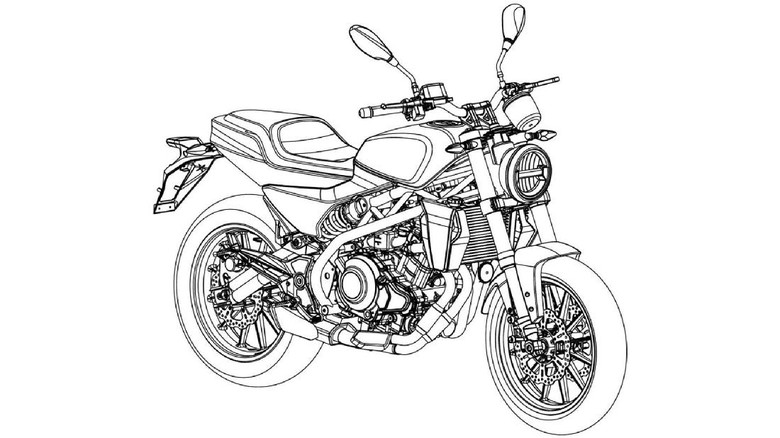 Harley-Davidson 338R Sketsa paten Harley-Davidson 338R